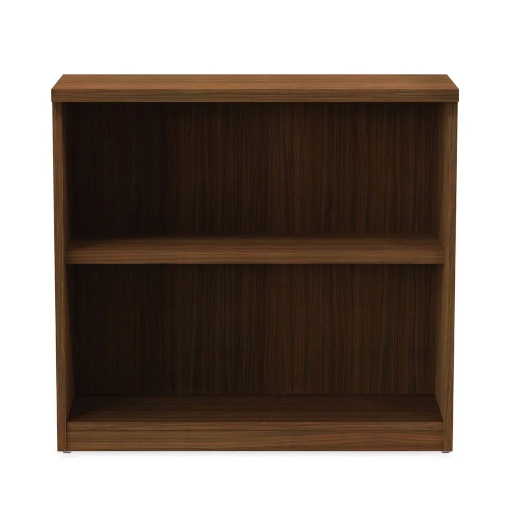 Alera ALEVA633032WA 31.75 in. x 14 in. x 29.5 in. Valencia Series 2-Shelf Bookcase - Modern Walnut