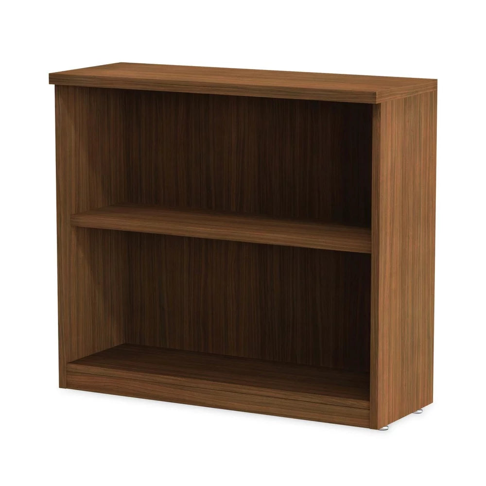 Alera ALEVA633032WA 31.75 in. x 14 in. x 29.5 in. Valencia Series 2-Shelf Bookcase - Modern Walnut